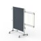 Ghent Partition Mobile 2-Sided Fabric Bulletin Board, 46"H x 34"W, Gray NEX223FFP-91 - alternate 2
